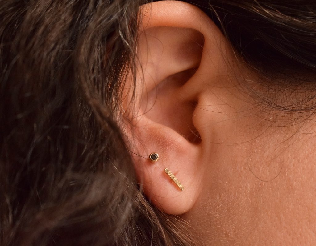 Piercing barre martelée Pulp Jewels Bijoux créateurs Lyon