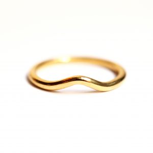 alliance courbée incurvée or recyclé mariage