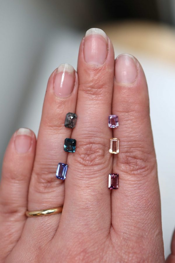 pierre spinelle topaze tanzanite tourmaline diamant gris RPC taille émeraude bague sur-mesure lyon artisan joaillier