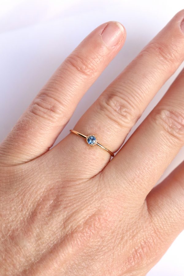 Bague Ainay or jaune saphir – Image 2