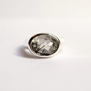 Chevalière quartz rutile