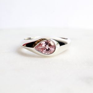 Chevalière goutte tourmaline