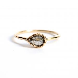 Bague Ainay diamant gris poire